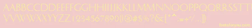 DOLPHIAN Font – Yellow Fonts on Pink Background