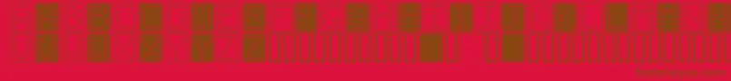 Dom bred Font – Brown Fonts on Red Background