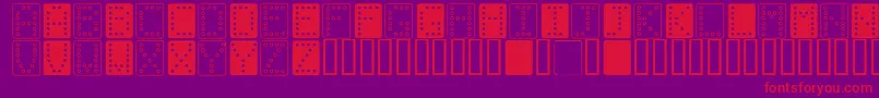 Dom bred Font – Red Fonts on Purple Background