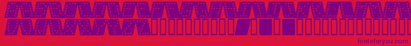 Dom brk  Font – Purple Fonts on Red Background