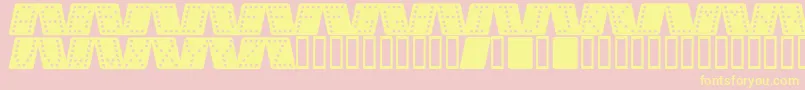 Шрифт Dom brk  – жёлтые шрифты на розовом фоне