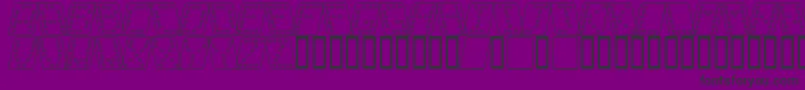 Dom brko-fontti – mustat fontit violetilla taustalla
