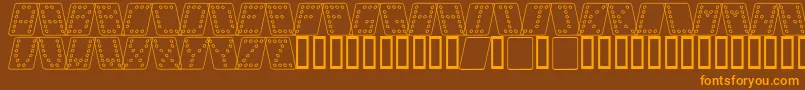 Dom brko Font – Orange Fonts on Brown Background