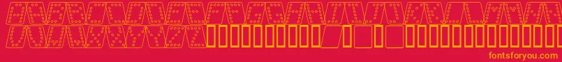Dom brko Font – Orange Fonts on Red Background