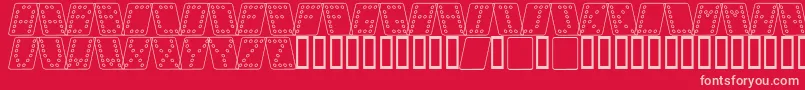 Dom brko Font – Pink Fonts on Red Background