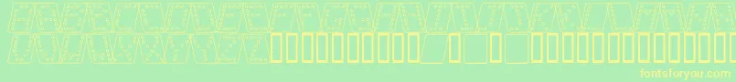 Dom brko Font – Yellow Fonts on Green Background