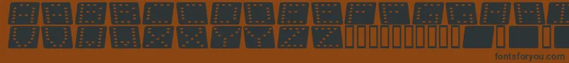 Dom flk  Font – Black Fonts on Brown Background