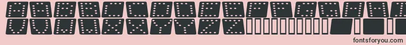 Dom flk -Schriftart – Schwarze Schriften auf rosa Hintergrund