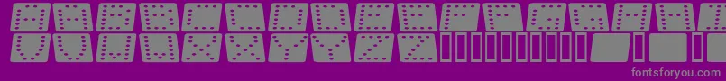 Dom flk -Schriftart – Graue Schriften auf violettem Hintergrund