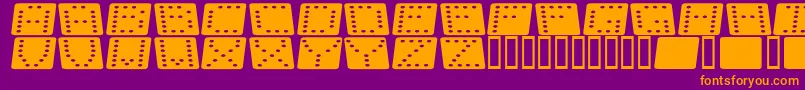 fuente Dom flk  – Fuentes Naranjas Sobre Fondo Morado