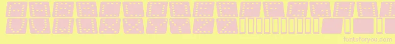 Dom flk  Font – Pink Fonts on Yellow Background