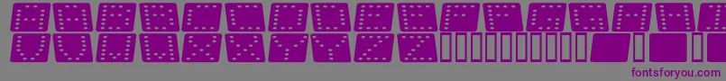 Dom flk -Schriftart – Violette Schriften auf grauem Hintergrund