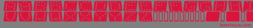 Dom flk  Font – Red Fonts on Gray Background