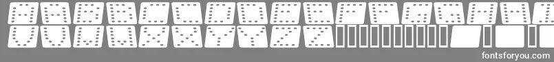 Dom flk  Font – White Fonts on Gray Background