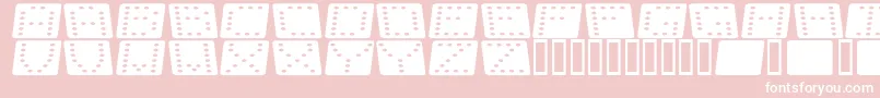 フォントDom flk  – ピンクの背景に白い文字