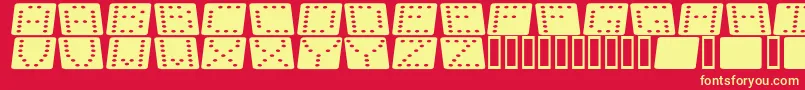 Dom flk  Font – Yellow Fonts on Red Background