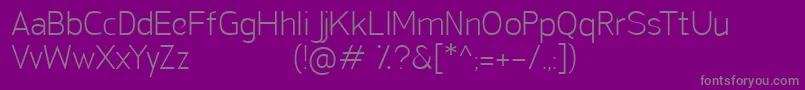 SanFredianoLight Font – Gray Fonts on Purple Background