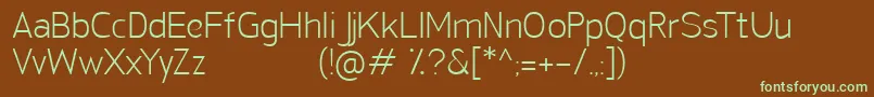 Шрифт SanFredianoLight – зелёные шрифты на коричневом фоне
