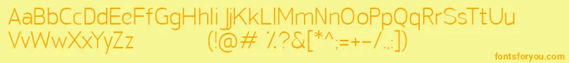 SanFredianoLight Font – Orange Fonts on Yellow Background