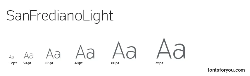 SanFredianoLight Font Sizes