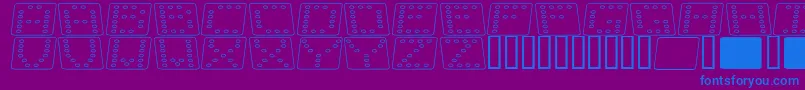 Więcej informacji o czcionce Dom flko Czcionka Dom flko – niebieskie czcionki na fioletowym tle