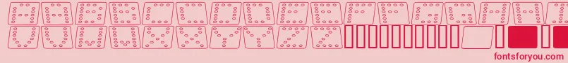 フォントDom flko – ピンクの背景に赤い文字