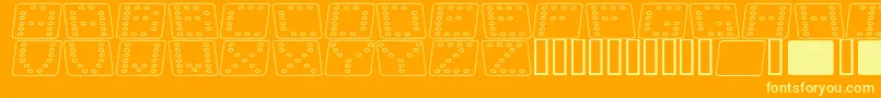 Dom flko Font – Yellow Fonts on Orange Background