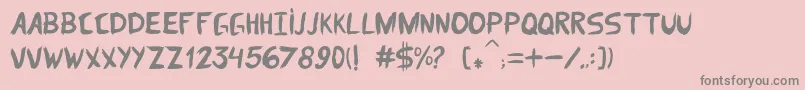 dom parquim Font – Gray Fonts on Pink Background
