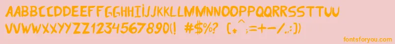 dom parquim Font – Orange Fonts on Pink Background