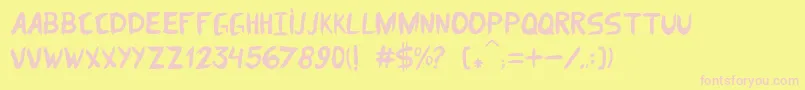 dom parquim Font – Pink Fonts on Yellow Background