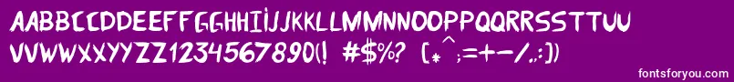Шрифт dom parquim – белые шрифты на фиолетовом фоне