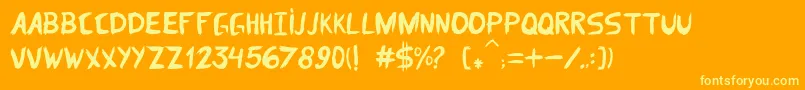 dom parquim Font – Yellow Fonts on Orange Background