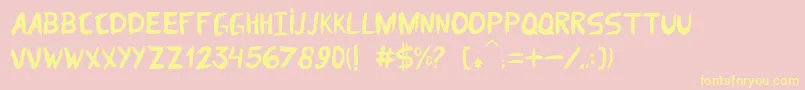 dom parquim Font – Yellow Fonts on Pink Background