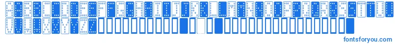 フォントDom sm   – 白い背景に青い文字