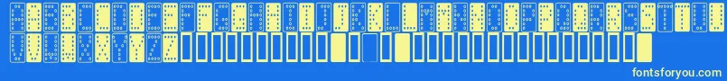 フォントDom sm   – 黄色の文字、青い背景