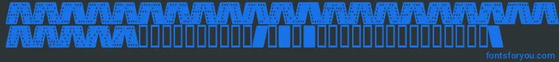 Dom smk  Font – Blue Fonts on Black Background