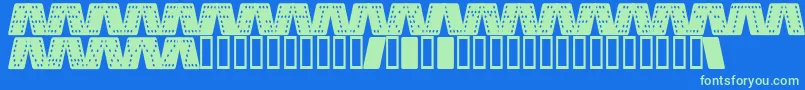 Dom smk  Font – Green Fonts on Blue Background