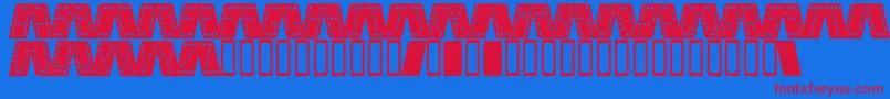 フォントDom smk  – 赤い文字の青い背景