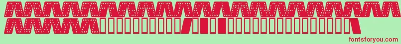 Dom smk  Font – Red Fonts on Green Background