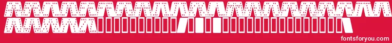 Dom smk  Font – White Fonts on Red Background