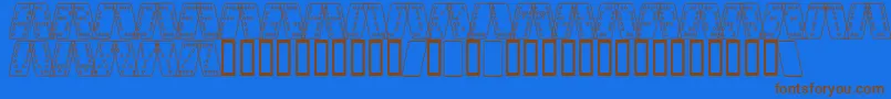 Dom smko Font – Brown Fonts on Blue Background