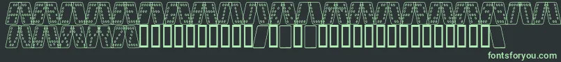 フォントDom smko – 黒い背景に緑の文字