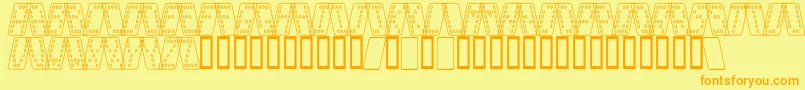 Dom smko Font – Orange Fonts on Yellow Background