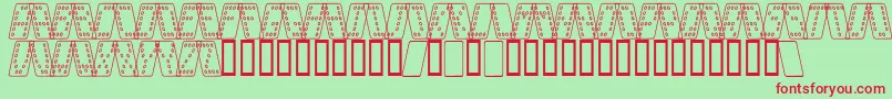 Dom smko Font – Red Fonts on Green Background