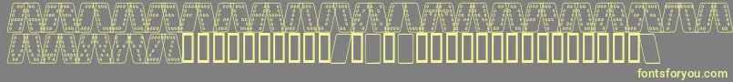 Dom smko-Schriftart – Gelbe Schriften auf grauem Hintergrund
