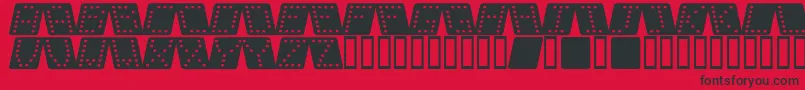 Dom sqk  Font – Black Fonts on Red Background