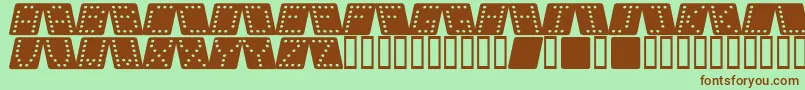 Dom sqk  Font – Brown Fonts on Green Background