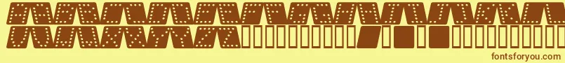 Dom sqk -fontti – ruskeat fontit keltaisella taustalla