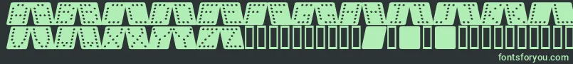 Dom sqk  Font – Green Fonts on Black Background