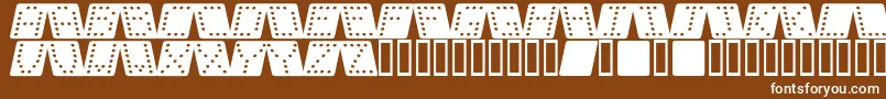 Шрифт Dom sqk  – белые шрифты на коричневом фоне